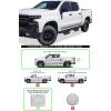 imageAPS Stainless Steel 65in Nerf Bars Pocket Steps Square Tube Rocker Guards Compatible with Chevy Silverado GMC Sierra Crew Cab 1925