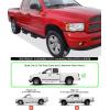 imageAPS Stainless Steel 65in Nerf Bars Pocket Steps Square Tube Rocker Guards Compatible with Dodge Ram 1500 2500 3500 Quad Cab 0208