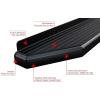 imageAPS 6inch Black Powder Coated Flat Style Running Boards Nerf Bars Side Steps Compatible with Toyota Tundra 20072021 CrewMax