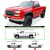 imageAPS Running Boards Side Steps Compatible with Chevy Silverado GMC Sierra 1500 2500 19992013 Regular Cab ampamp 2500HD 3500 20012014 Exclude CK Classic Stainless Steel Black Powder Coated 5inAluminum Silver