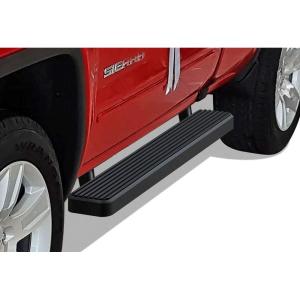 imageAPS Running Boards Side Steps Compatible with Chevy Silverado GMC Sierra 1500 2500 19992013 Regular Cab ampamp 2500HD 3500 20012014 Exclude CK Classic Stainless Steel Black Powder Coated 5inStainless Steel Black