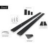 imageAPS Black Powder Coated 5 inches Wheel to Wheel Running Boards Nerf Bars Side Steps Compatible with Ford F150 20092014 SuperCrew Cab 55ft Bed Drilling RequiredAluminum Silver