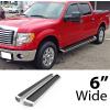 imageAPS Black Powder Coated 5 inches Wheel to Wheel Running Boards Nerf Bars Side Steps Compatible with Ford F150 20092014 SuperCrew Cab 55ft Bed Drilling RequiredAluminum Silver