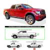 imageAPS Black Powder Coated 5 inches Wheel to Wheel Running Boards Nerf Bars Side Steps Compatible with Ford F150 20092014 SuperCrew Cab 55ft Bed Drilling RequiredAluminum Black