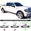 imageAPS Black Powder Coated 5 inches Wheel to Wheel Running Boards Nerf Bars Side Steps Compatible with Ford F150 20092014 SuperCrew Cab 55ft Bed Drilling RequiredAluminum Silver