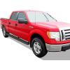imageAPS Black Powder Coated 5 inches Wheel to Wheel Running Boards Nerf Bars Side Steps Compatible with Ford F150 20092014 SuperCrew Cab 55ft Bed Drilling RequiredAluminum Black