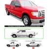 imageAPS Black Powder Coated 5 inches Wheel to Wheel Running Boards Nerf Bars Side Steps Compatible with Ford F150 20092014 SuperCrew Cab 55ft Bed Drilling RequiredAluminum Black
