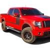 imageAPS Black Powder Coated 5 inches Wheel to Wheel Running Boards Nerf Bars Side Steps Compatible with Ford F150 20092014 SuperCrew Cab 55ft Bed Drilling RequiredAluminum Silver