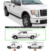 imageAPS Running Boards Nerf Bars Side Steps Step Bars Compatible with Ford F150 20092014 SuperCrew Cab 55ft Bed Drilling Required Black Powder Coated 5 inches Wheel to WheelPolished