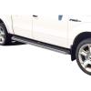 imageAPS Black Powder Coated 5 inches Wheel to Wheel Running Boards Nerf Bars Side Steps Compatible with Ford F150 20092014 SuperCrew Cab 55ft Bed Drilling RequiredAluminum Silver