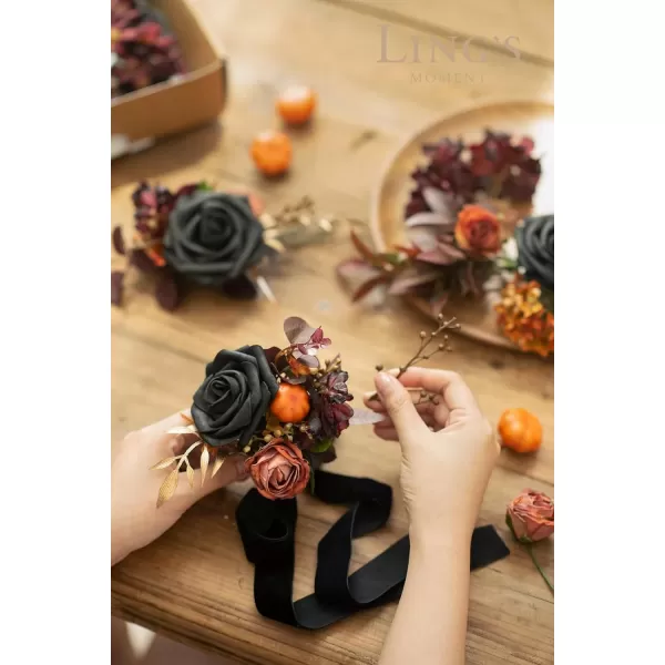 imageLings Moment Artificial Flowers 25Pcs Rosy Blush Roses Decor wStems3quot Real Touch DIY Foam Floral for Wedding BouquetCenterpieces Outdoors Party Backdrop RoomTable and GardenPot DecorationsBlk Black