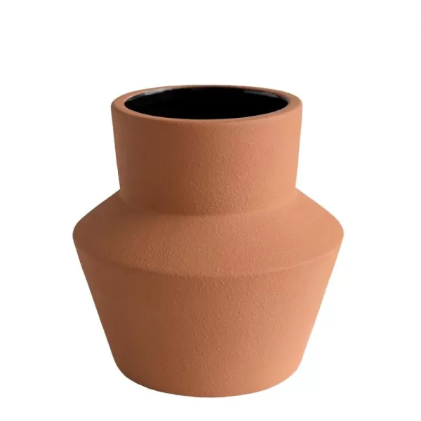 imageLings Moment Orange Ceramic VaseTerracotta Modern Minimalist Flower Vases for Wedding Centerpieces with Geometric ShapeFit for Party or Home Decoration