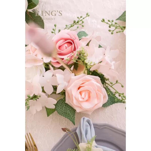 imageLings Moment Artificial Flowers Combo Box Set Sarah Dusty Rose ampamp Navy for DIY Wedding Bouquet Centerpieces Decor Floral Arrangement DecorDusty Rose  Pink