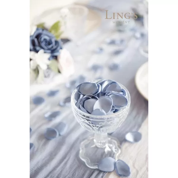 imageLings Moment 200pcs Rose Petals Silk Flower Petals for WeddingAisleFlower Girl BasketsTable Centerpiece DcoretcBlackBludusty Blue  Baby Blue