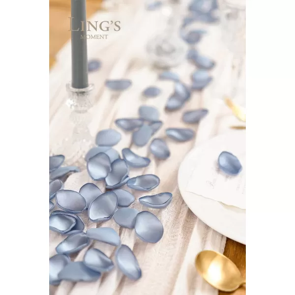 imageLings Moment 200pcs Rose Petals Silk Flower Petals for WeddingAisleFlower Girl BasketsTable Centerpiece DcoretcBlackBludusty Blue  Baby Blue