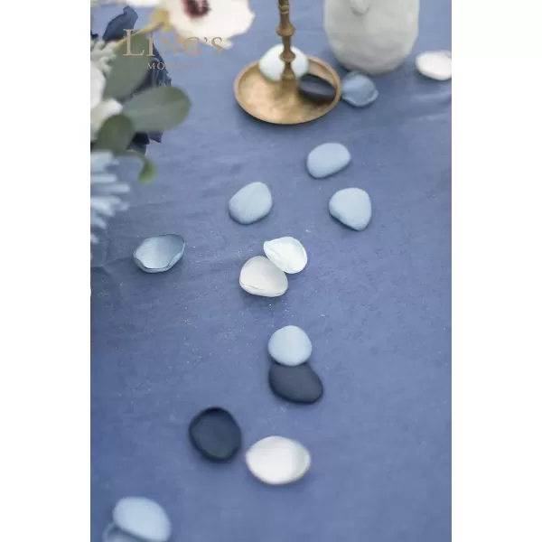 imageLings Moment 200pcs Rose Petals Silk Flower Petals for WeddingAisleFlower Girl BasketsTable Centerpiece DcoretcBlackBludusty Blue  Navy