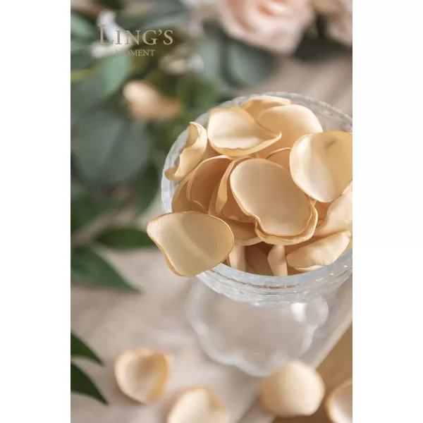 imageLings Moment 200pcs Rose Petals Silk Flower Petals for WeddingAisleFlower Girl BasketsTable Centerpiece DcoretcBlackGldchampagne  Rose Gold