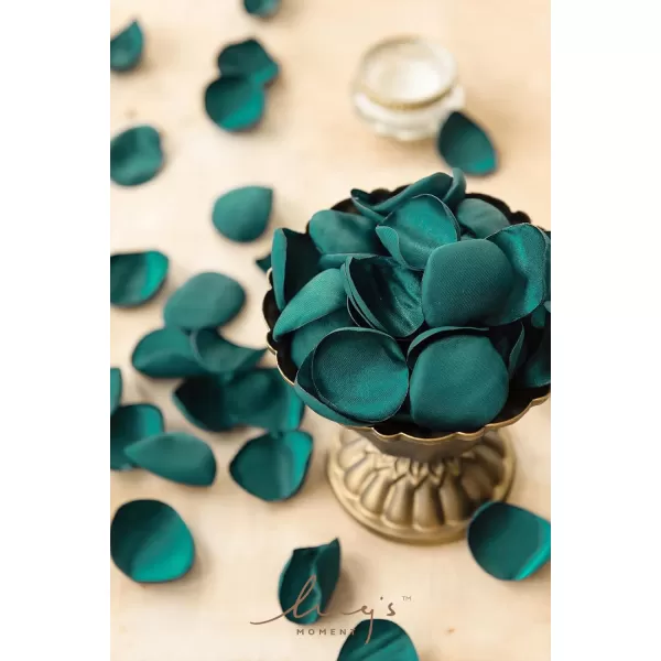 imageLings Moment 200pcs Rose Petals Silk Flower Petals for WeddingAisleFlower Girl BasketsTable Centerpiece DcoretcBlackGrndark Teal