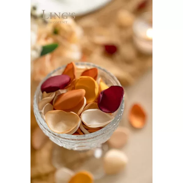 imageLings Moment 200pcs Rose Petals Silk Flower Petals for WeddingAisleFlower Girl BasketsTable Centerpiece DcoretcBlackOrburnt Orange  Terracotta