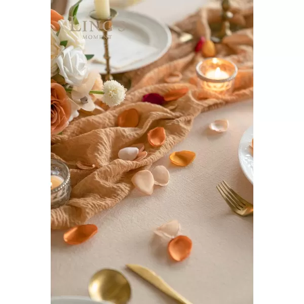 imageLings Moment 200pcs Rose Petals Silk Flower Petals for WeddingAisleFlower Girl BasketsTable Centerpiece DcoretcBlackOrburnt Orange  Terracotta