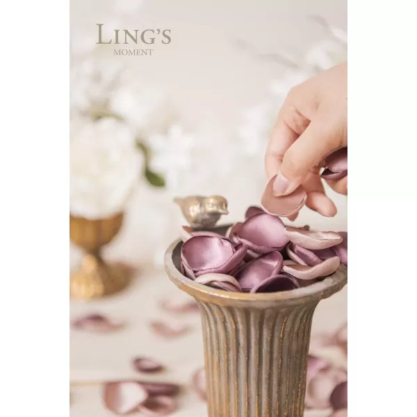 imageLings Moment 200pcs Rose Petals Silk Flower Petals for WeddingAisleFlower Girl BasketsTable Centerpiece DcoretcBlackPkdusty Rose  Mauve