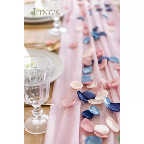 imageLings Moment 200pcs Rose Petals Silk Flower Petals for WeddingAisleFlower Girl BasketsTable Centerpiece DcoretcBlackPkdusty Rose  Navy Blue