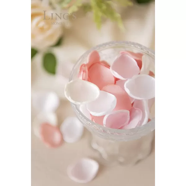 imageLings Moment 200pcs Rose Petals Silk Flower Petals for WeddingAisleFlower Girl BasketsTable Centerpiece DcoretcBlackPkpink  Blush