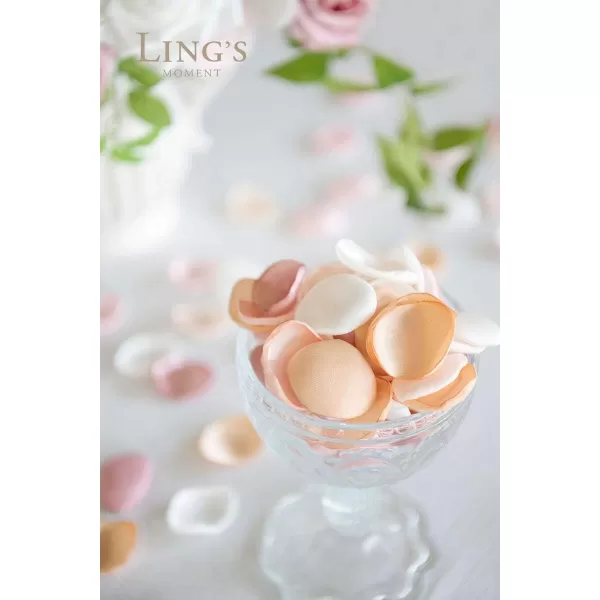 imageLings Moment 200pcs Rose Petals Silk Flower Petals for WeddingAisleFlower Girl BasketsTable Centerpiece DcoretcBlackPkpink  Gold