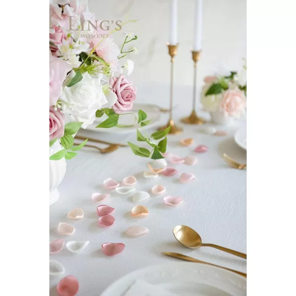 imageLings Moment 200pcs Rose Petals Silk Flower Petals for WeddingAisleFlower Girl BasketsTable Centerpiece DcoretcBlackPkpink  Gold