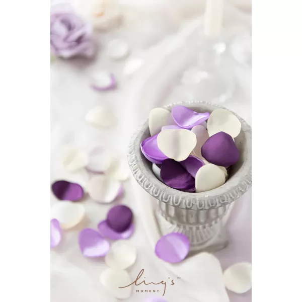 imageLings Moment 200pcs Rose Petals Silk Flower Petals for WeddingAisleFlower Girl BasketsTable Centerpiece DcoretcBlackPrplpurple  Lilac