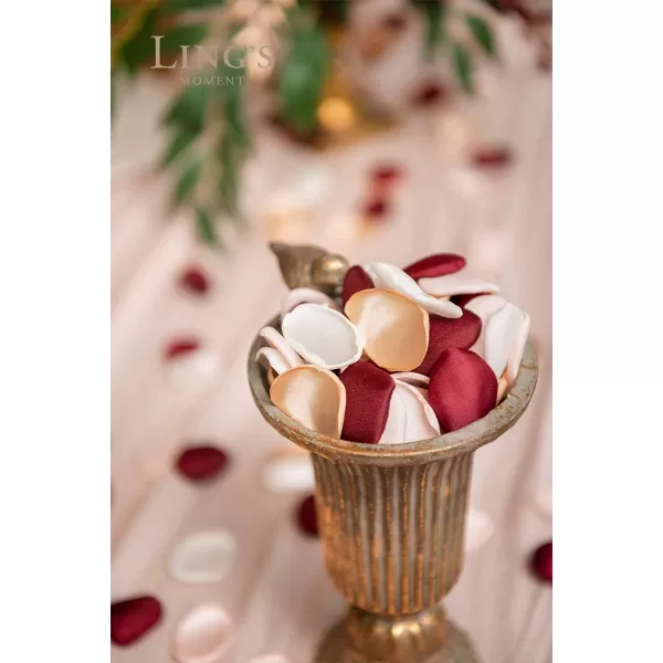 imageLings Moment 200pcs Rose Petals Silk Flower Petals for WeddingAisleFlower Girl BasketsTable Centerpiece DcoretcBlackRedburgundy  Gold White