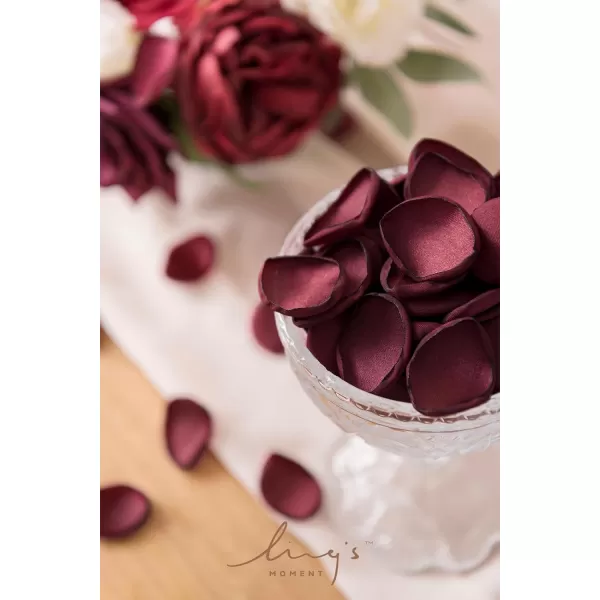 imageLings Moment 200pcs Rose Petals Silk Flower Petals for WeddingAisleFlower Girl BasketsTable Centerpiece DcoretcBlackRedred Clay