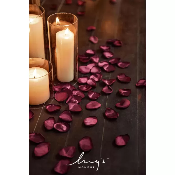 imageLings Moment 200pcs Rose Petals Silk Flower Petals for WeddingAisleFlower Girl BasketsTable Centerpiece DcoretcBlackRedred Clay