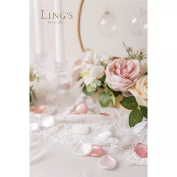 imageLings Moment 200pcs Rose Petals Silk Flower Petals for WeddingAisleFlower Girl BasketsTable Centerpiece DcoretcSilverPkpink  Blush