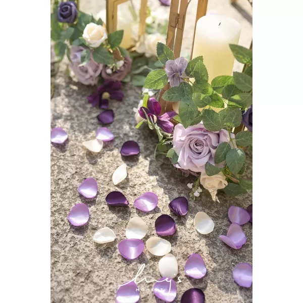 imageLings Moment 200pcs Rose Petals Silk Flower Petals for WeddingAisleFlower Girl BasketsTable Centerpiece DcoretcSilverPrplpurple  Lilac