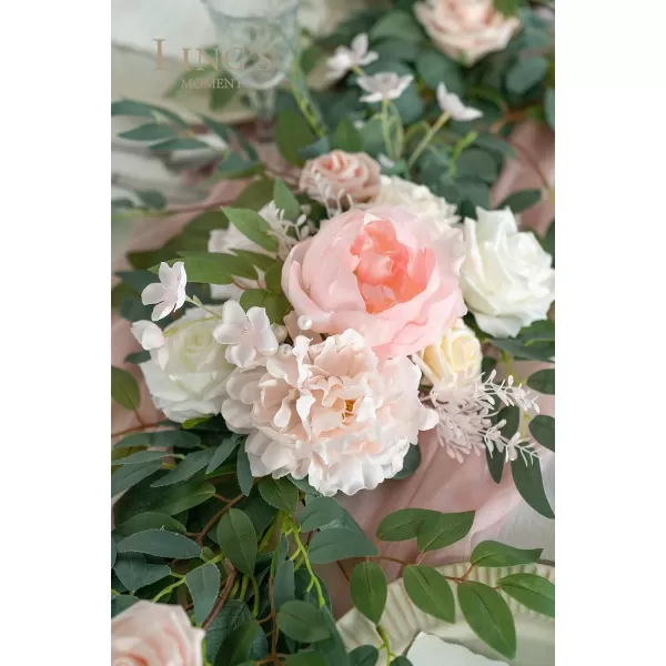 imageLings Moment Flower Garland  6FT Eucalyptus ampamp Rose  Sweetheart Table Decor for Wedding Reception Artificial Floral Garland for Mantle Thanksgiving Christmas Decoration Black ampamp BurgundyBlush