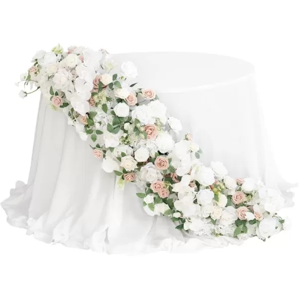 imageLings Moment 3pcs x195in Artificial Floral Swags Centerpieces Wedding Flower Arrangements for SweetheartHead Table Decor Wedding Backdrop Wall Arch Entrance Home Garden Decor  Dusty Rose ampamp MauveWhite Sage