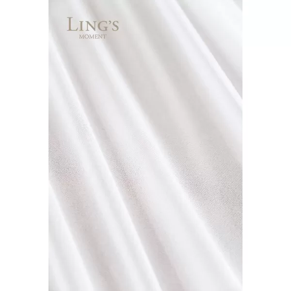 imageLings Moment 14Ft Brilliant White Sheer Chiffon Like Table Runner with Silver Sparkle for Rustic Boho Wedding Party Bridal Shower Decorations Birthday Party14ft