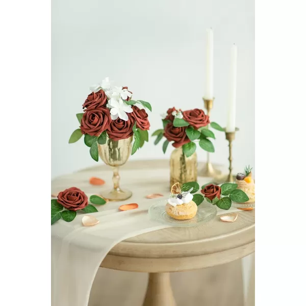 imageLings Moment Artificial Flowers 25Pcs 3quot Roses in Walnut Brown Shades Realistic DIY Foam Floral Decor for Wedding BouquetsCenterpieces Outdoor Party Backdrops RoomTable GardenPot DecorationsShade of Mustard