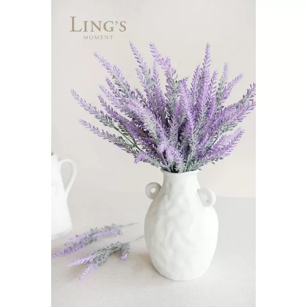 imageLings Moment Artificial Purple Lavender 4 Bushes Fake Lilac Flower for Wedding Bouquet DIY Table Centerpieces and Floral Arrangement DecorationPurple