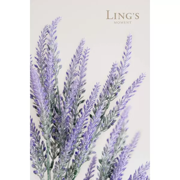 imageLings Moment Artificial Purple Lavender 4 Bushes Fake Lilac Flower for Wedding Bouquet DIY Table Centerpieces and Floral Arrangement DecorationPurple