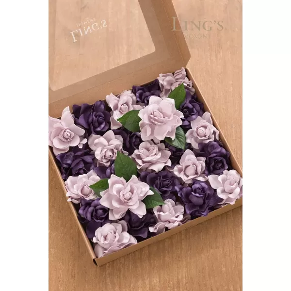 imageLings Moment Flowers 25pcs Fake Gardenia Lilac ampamp Purple Flowers Artificial Flowers with Stem Fake Flower for DIY Wedding Decorations Centerpieces Bouquets BoutonnieresLilac  Purple