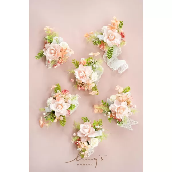 imageLings Moment Flowers 25pcs Fake Gardenia Lilac ampamp Purple Flowers Artificial Flowers with Stem Fake Flower for DIY Wedding Decorations Centerpieces Bouquets BoutonnieresPetal Pink