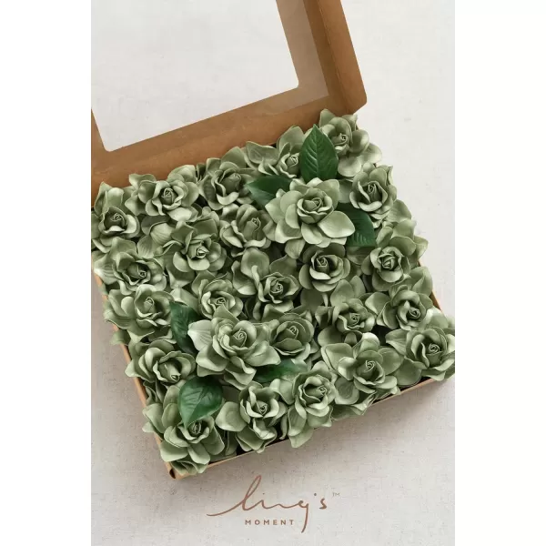 imageLings Moment Flowers 25pcs Fake Gardenia Lilac ampamp Purple Flowers Artificial Flowers with Stem Fake Flower for DIY Wedding Decorations Centerpieces Bouquets BoutonnieresElf Green