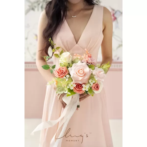 imageLings Moment Flowers 25pcs Fake Gardenia Lilac ampamp Purple Flowers Artificial Flowers with Stem Fake Flower for DIY Wedding Decorations Centerpieces Bouquets BoutonnieresPetal Pink