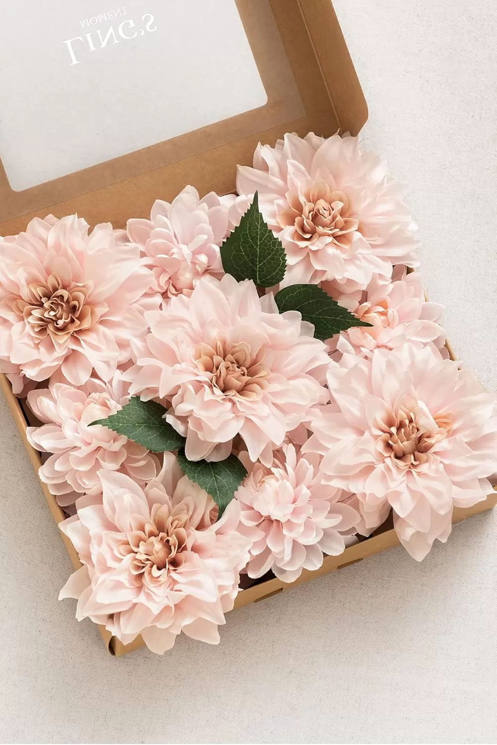 imageLings Moment Artificial Flowers 9pcs Silk Dahlia 55quot45quot Fake Flowers for DIY Wedding Craft Bouquets Centerpieces Arrangements Party Baby Shower Home Decorations Sunset TerracottaBlushsilk
