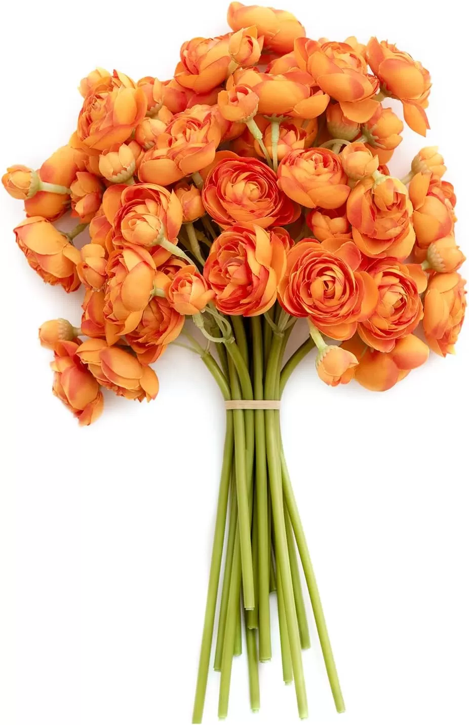 imageLings Moment Ranunculus Artificial Flower Faux Silk Mini Ranunculus Flowers for DIY Bouquet Bulk Fake Wedding Filler Flowers for Centerpieces Arrangements Bridal Shower Decorations Citrus OrangeCitrus Orange