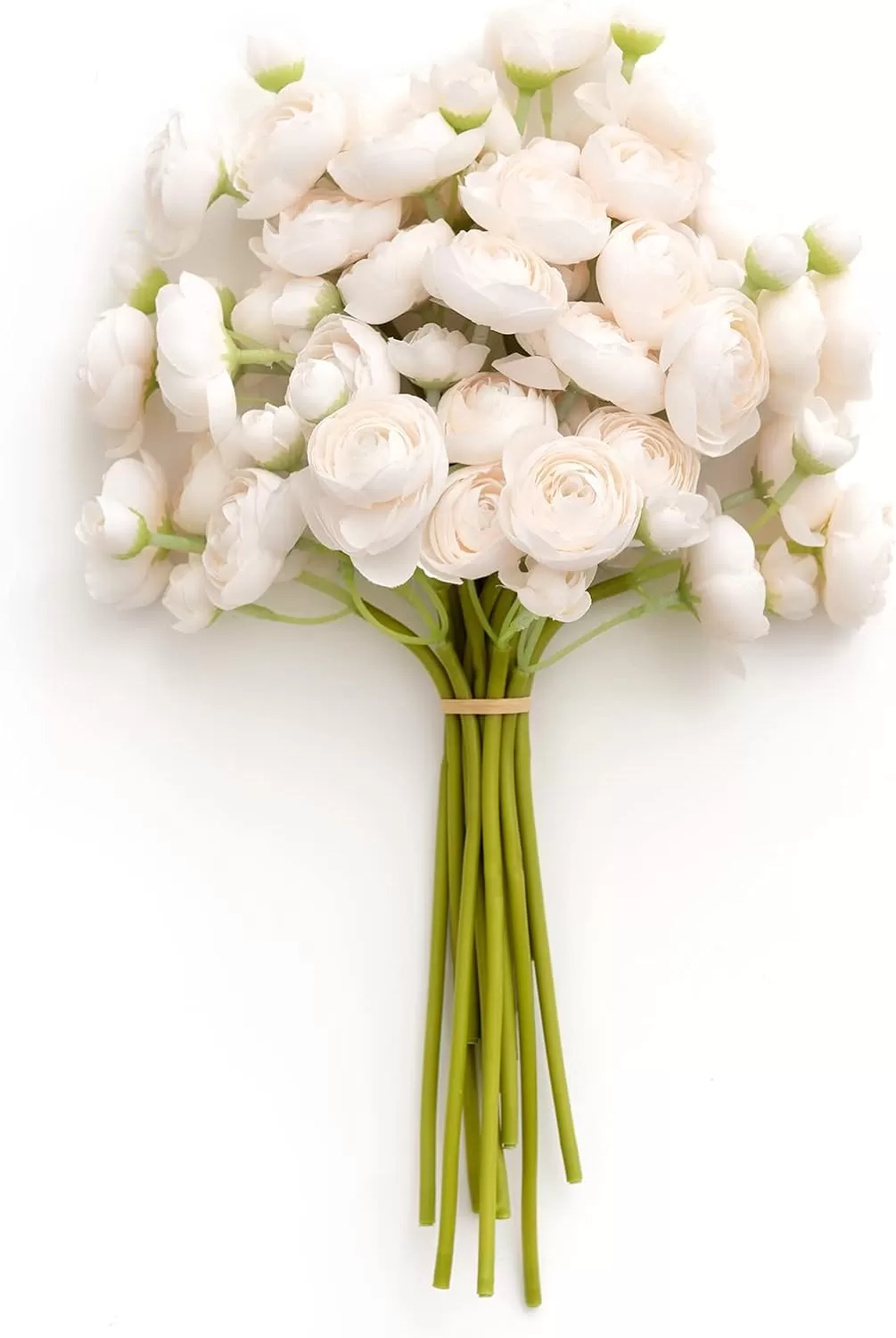 imageLings Moment Ranunculus Artificial Flower Faux Silk Mini Ranunculus Flowers for DIY Bouquet Bulk Fake Wedding Filler Flowers for Centerpieces Arrangements Bridal Shower Decorations Citrus OrangeCream