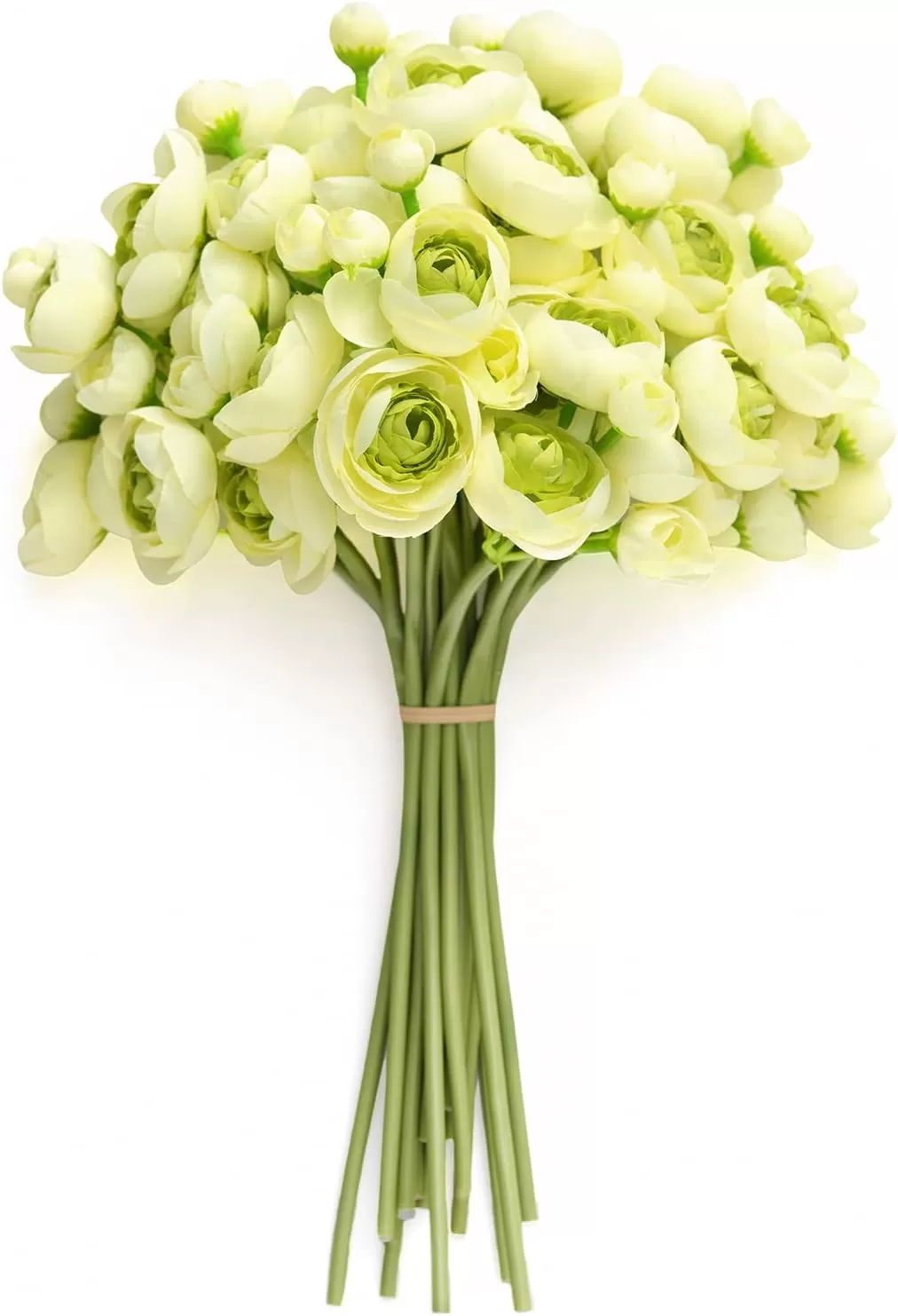 imageLings Moment Ranunculus Artificial Flower Faux Silk Mini Ranunculus Flowers for DIY Bouquet Bulk Fake Wedding Filler Flowers for Centerpieces Arrangements Bridal Shower Decorations Citrus OrangeGreen