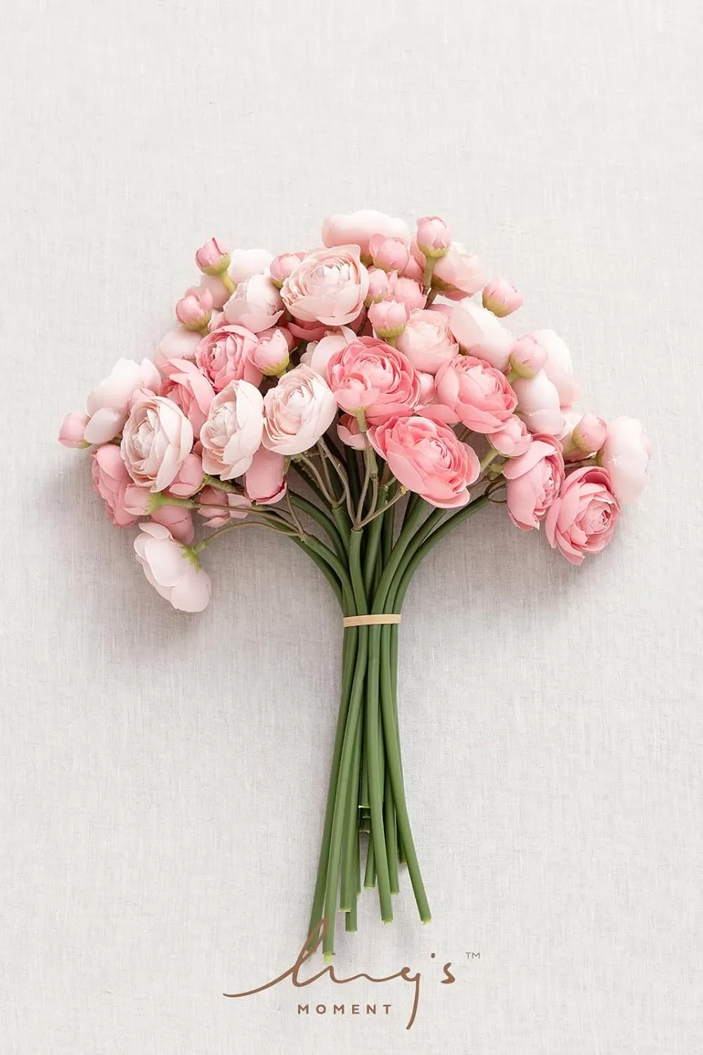 imageLings Moment Ranunculus Artificial Flower Faux Silk Mini Ranunculus Flowers for DIY Bouquet Bulk Fake Wedding Filler Flowers for Centerpieces Arrangements Bridal Shower Decorations Citrus OrangeDusty Rose